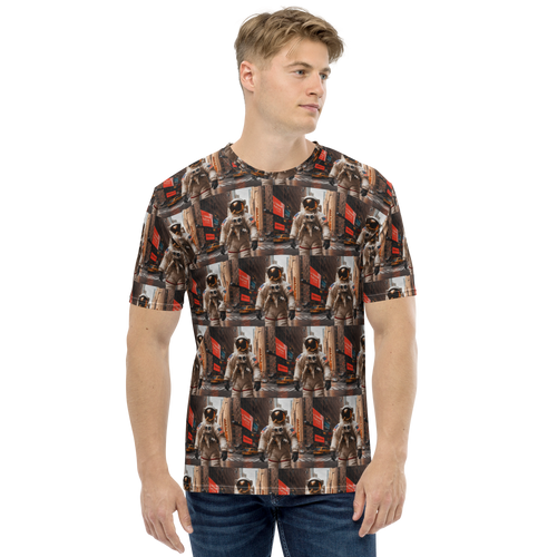 Astronout in the City All-Over Print Men's Crew Neck T-Shirt