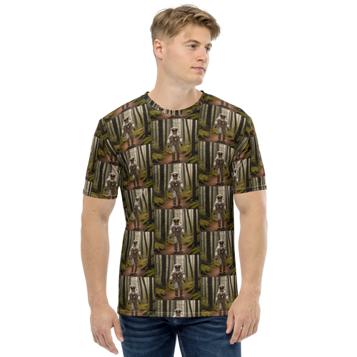 Astronout in the Forest All-Over Print Men's Crew Neck T-Shirt