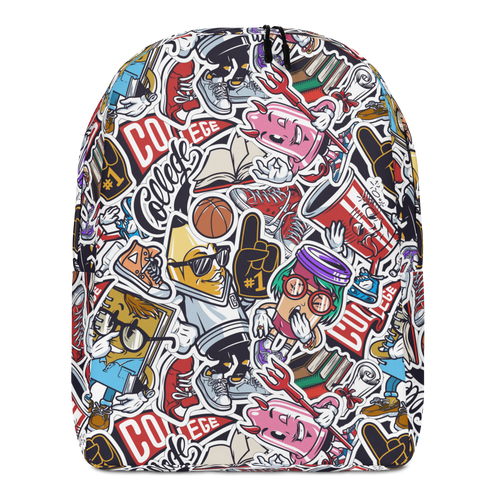Street Art College Pattern Minimalist Backpack