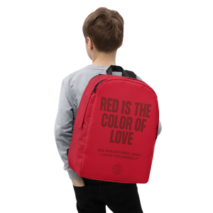 Red is the color of love Minimalist Backpack