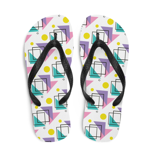 Memphis Colorful Pattern 02 Flip-Flops