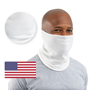 White / Smooth 25 Pcs USA Face Defender Neck Gaiters Masks by Design Express