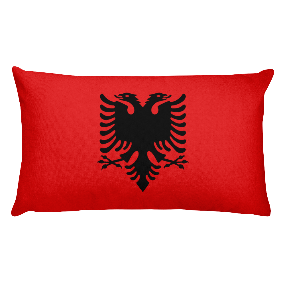 Default Title Albania Flag Allover Print Rectangular Pillow Home by Design Express