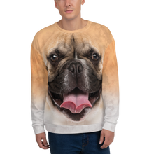 XS French Bulldog "All Over Animal" Unisex Sweatshirt by Design Express