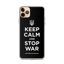 iPhone 11 Pro Max Keep Calm and Stop War (Support Ukraine) White Print iPhone Case by Design Express