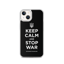 iPhone 13 Keep Calm and Stop War (Support Ukraine) White Print iPhone Case by Design Express
