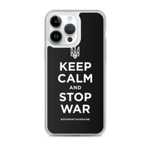 iPhone 14 Pro Max Keep Calm and Stop War (Support Ukraine) White Print iPhone Case by Design Express