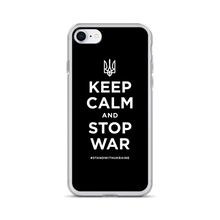 iPhone SE Keep Calm and Stop War (Support Ukraine) White Print iPhone Case by Design Express