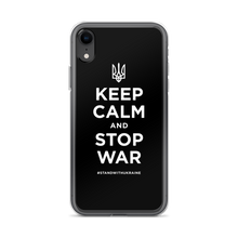 iPhone XR Keep Calm and Stop War (Support Ukraine) White Print iPhone Case by Design Express