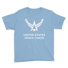 Light Blue / XS United States Space Force "Reverse" Youth Short Sleeve T-Shirt by Design Express