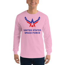Light Pink / S United States Space Force Long Sleeve T-Shirt by Design Express