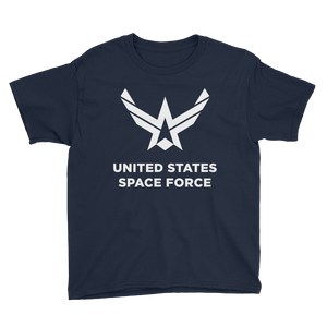 Navy / XS United States Space Force "Reverse" Youth Short Sleeve T-Shirt by Design Express