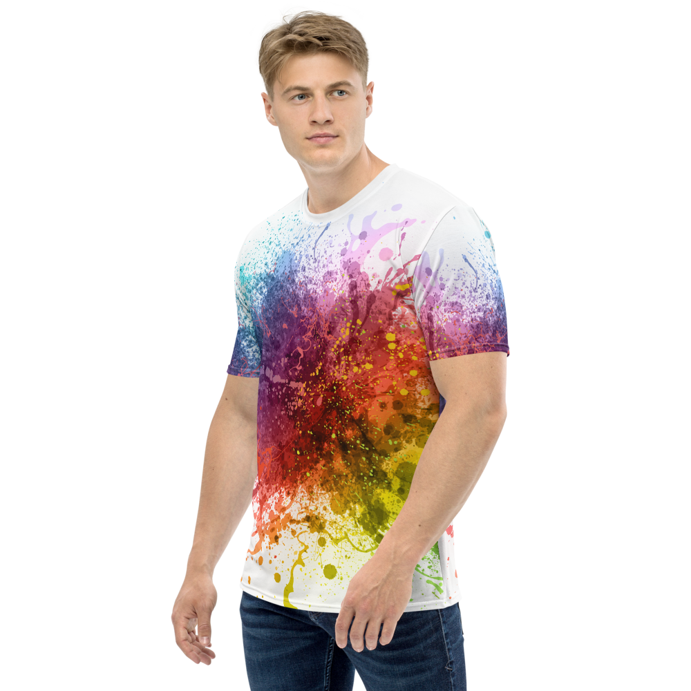 Rainbow Paint Splash Men's T-shirt – Design Express