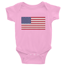 Pink / 6M United States Flag "Solo" Infant Bodysuit by Design Express