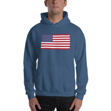 Indigo Blue / S United States Flag "Solo" Hooded Sweatshirt by Design Express