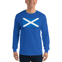 Royal / S Scotland Flag "Solo" Long Sleeve T-Shirt by Design Express