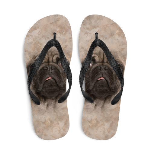 Pug Puppy Dog Flip-Flops by Design Express