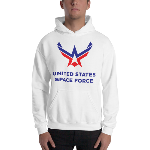 White / S United States Space Force Hooded Sweatshirt by Design Express