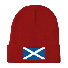 Red Scotland Flag "Solo" Knit Beanie by Design Express