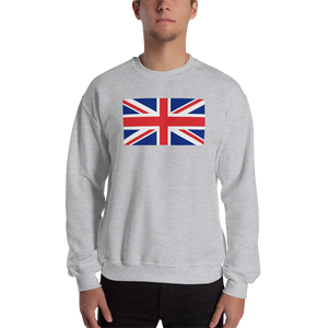 Sport Grey / S United Kingdom Flag "Solo" Sweatshirt by Design Express