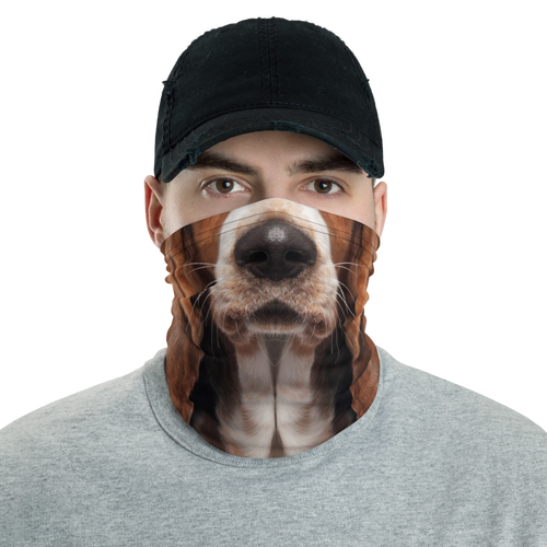 Default Title Basset Hound Dog Neck Gaiter Masks by Design Express