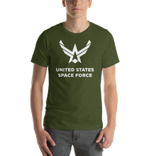 Olive / S United States Space Force "Reverse" Short-Sleeve Unisex T-Shirt by Design Express