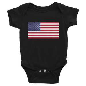 Black / 6M United States Flag "Solo" Infant Bodysuit by Design Express