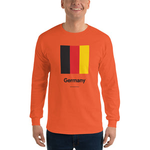 Orange / S Germany "Block" Long Sleeve T-Shirt by Design Express