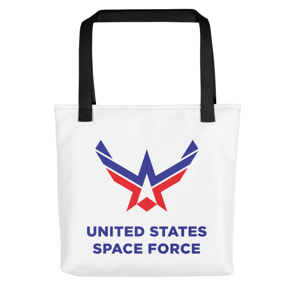 Black United States Space Force Tote bag Totes by Design Express