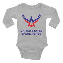 Heather / 6M United States Space Force Infant Long Sleeve Bodysuit by Design Express