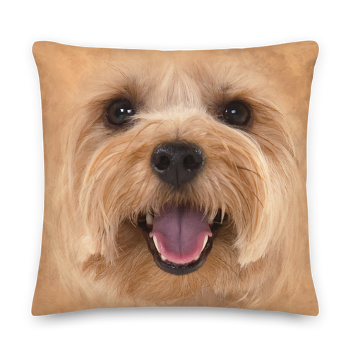 22×22 Yorkie Dog Premium Pillow by Design Express