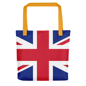 Yellow United Kingdom Flag "All Over" Tote bag Totes by Design Express