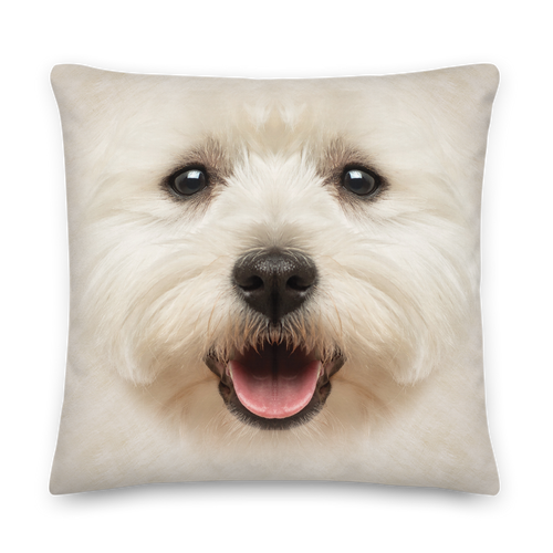22×22 West Highland White Terrier Dog Premium Pillow by Design Express