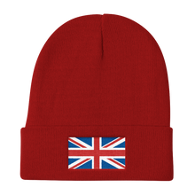 Red United Kingdom Flag "Solo" Knit Beanie by Design Express