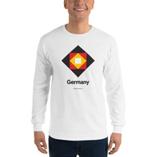 White / S Germany "Diamond" Long Sleeve T-Shirt by Design Express