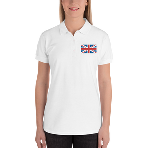 United Kingdom Flag "Solo" Embroidered Women's Polo Shirt by Design Express