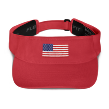 Red United States Flag "Solo" Visor by Design Express