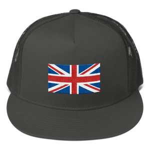 Charcoal United Kingdom Flag "Solo" Trucker Cap by Design Express