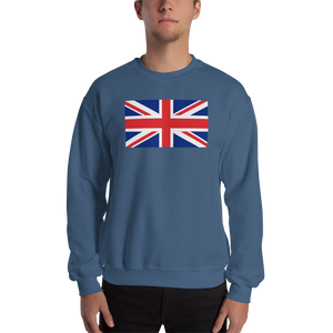 Indigo Blue / S United Kingdom Flag "Solo" Sweatshirt by Design Express