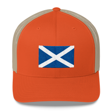 Rustic Orange/ Khaki Scotland Flag "Solo" Trucker Cap by Design Express