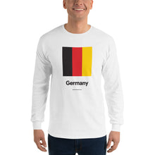 White / S Germany "Block" Long Sleeve T-Shirt by Design Express