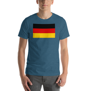 Heather Deep Teal / S Germany Flag Short-Sleeve Unisex T-Shirt by Design Express