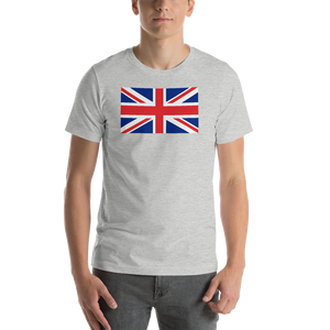 Athletic Heather / S United Kingdom Flag "Solo" Short-Sleeve Unisex T-Shirt by Design Express