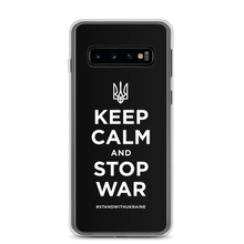 Samsung Galaxy S10 Keep Calm and Stop War (Support Ukraine) White Print Samsung Case by Design Express