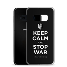 Keep Calm and Stop War (Support Ukraine) White Print Samsung Case by Design Express