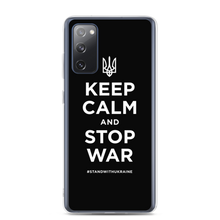 Samsung Galaxy S20 FE Keep Calm and Stop War (Support Ukraine) White Print Samsung Case by Design Express