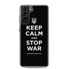 Samsung Galaxy S21 Plus Keep Calm and Stop War (Support Ukraine) White Print Samsung Case by Design Express