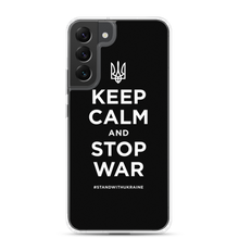 Samsung Galaxy S22 Plus Keep Calm and Stop War (Support Ukraine) White Print Samsung Case by Design Express