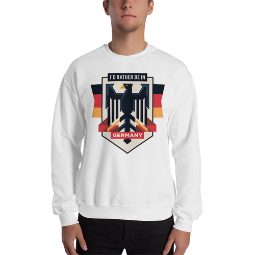 White / S Eagle Germany Unisex Sweatshirt by Design Express