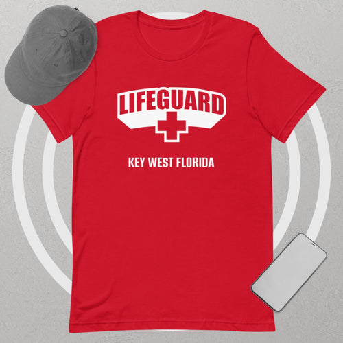 Lifeguard Key West Florida RED Unisex t-shirt